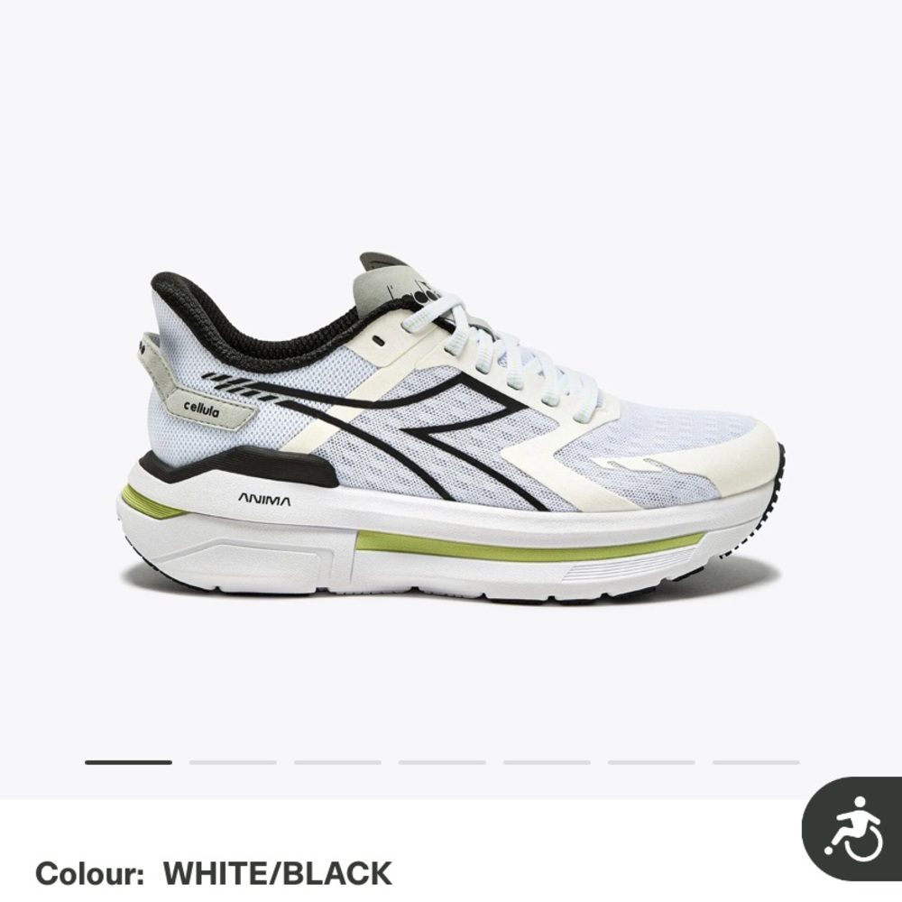 Diadora Women's Athletic Shoes - White, Black, and Green